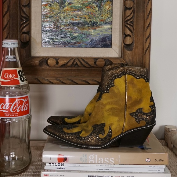 Donald J Pliner western booties leather studded Jamie - Picture 4 of 9